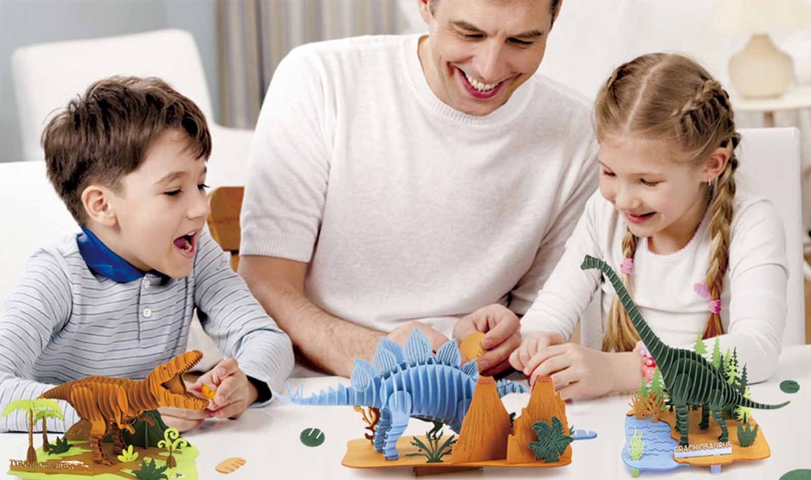 3d paper puzzle banner
